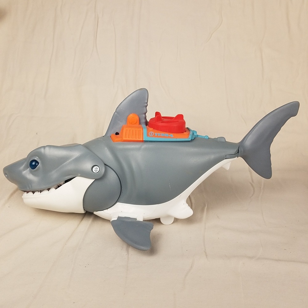 Fisher Price Imaginext Mega Bite Shark Toy Kids Gray Excellent‎ Rolling Chomp